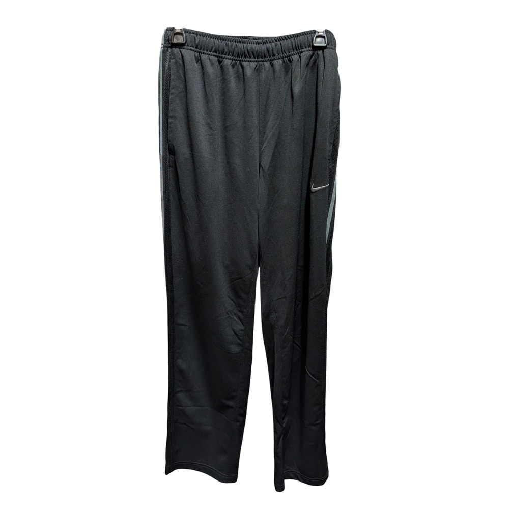 Nike Track Pants Mens Medium Black Excellent Therma-FIT Straight Leg Swoosh